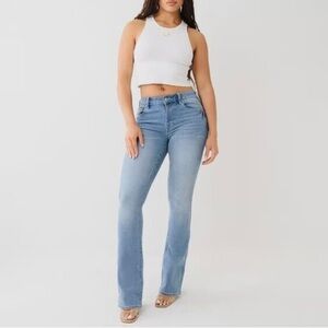 True Religion Crystal Becca Mid Rise Bootcut Denim Jeans size 28